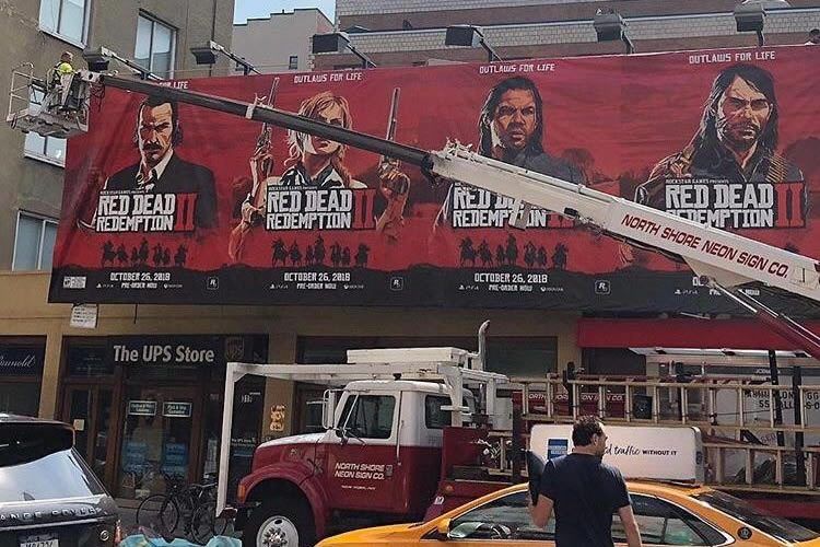 Red Dead Redemption 2 posters spotter in New York