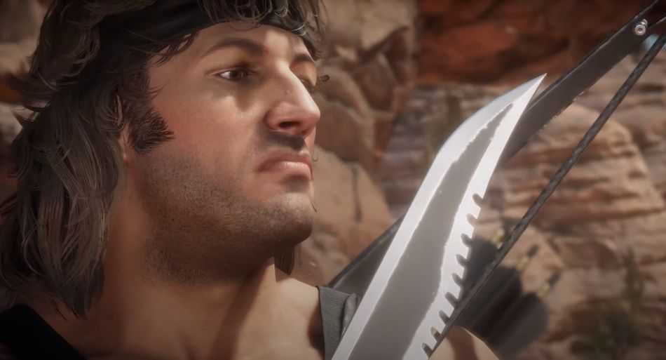 Mortal Kombat 11 screenshot showing Rambo 