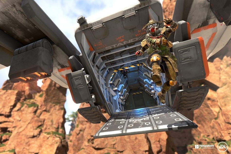 picture showing bloodhound jumping from helicopter