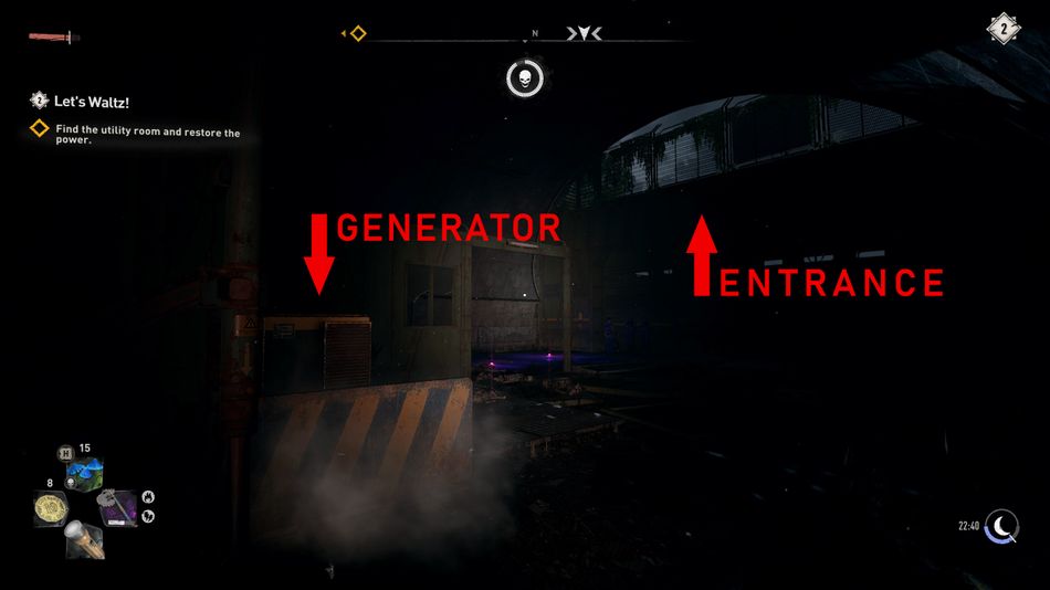 Dying Light 2 - Generator by the entrance