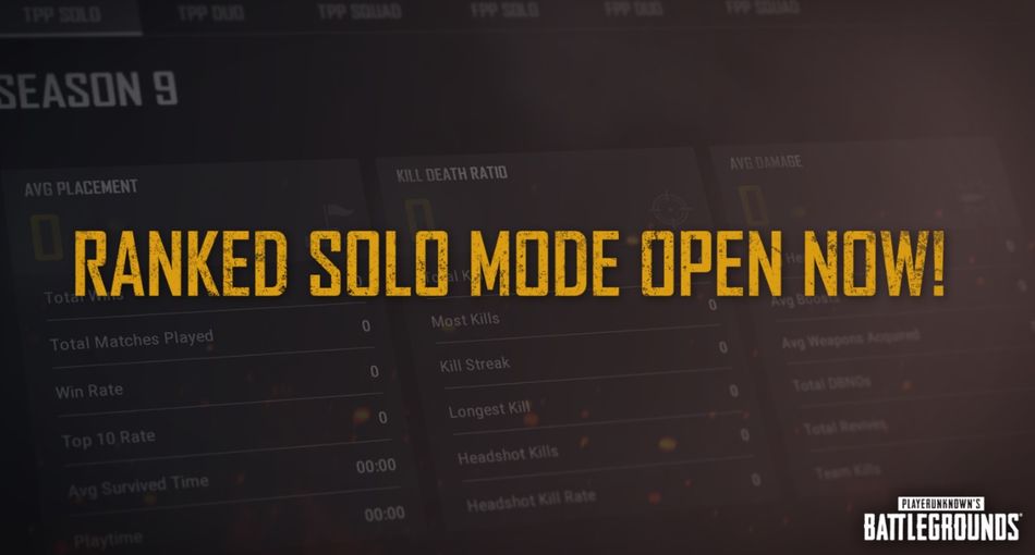 PUBG - Ranked Solo Mode