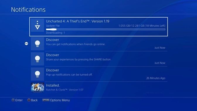 All PS4 notifications in one place