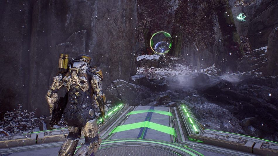 screenshot showing Icetide time trial in anthem