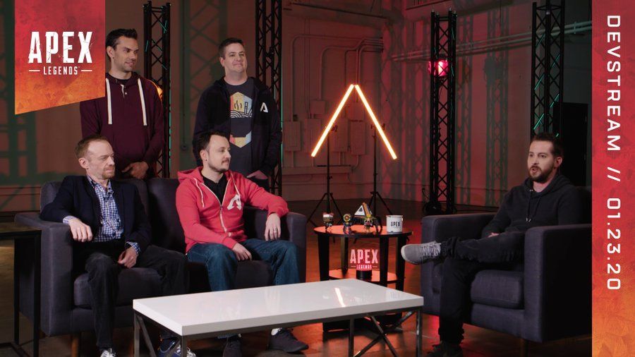 Apex Legends developers sitting in a room