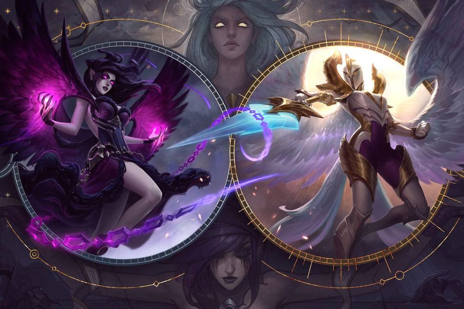 Picture of Kayle and Morgana from the visual update promo image