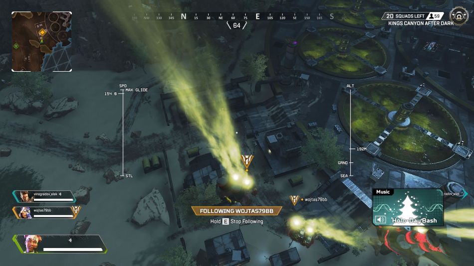 Apex Legends characters skydiving towards the ground