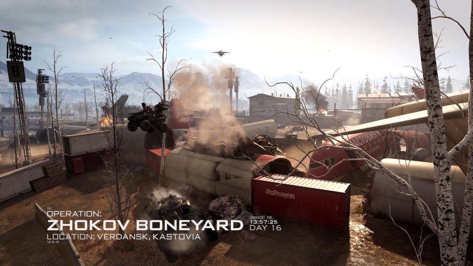 cod mw screenshot showing New Ground War map
