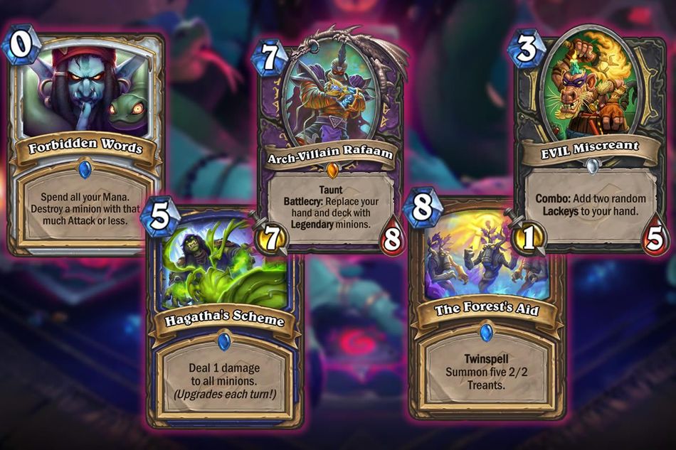 Hearthstone, Rise of Shadows expansion cards