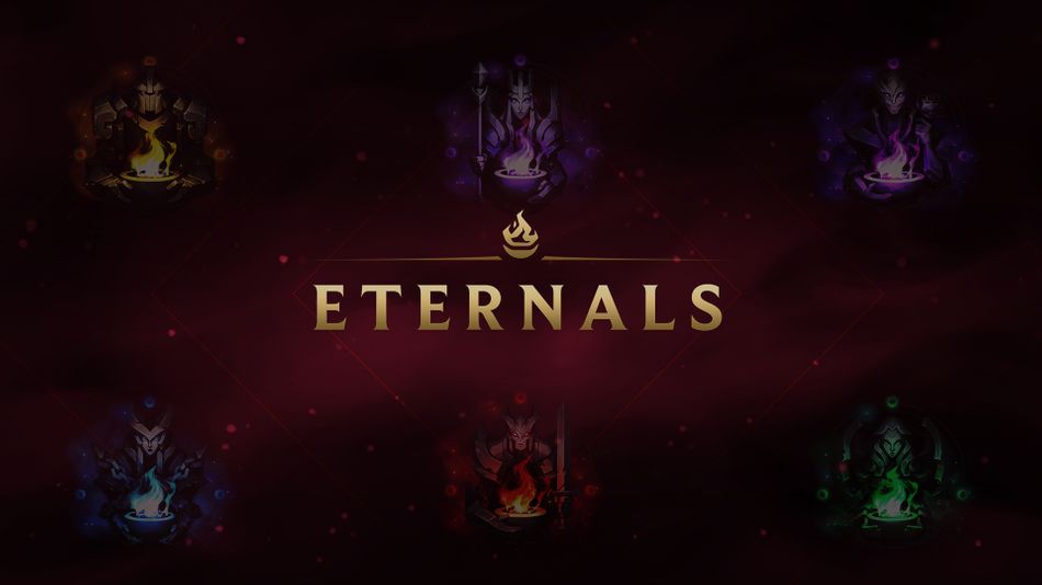 League of Legends Eternals logo with all the 6 types