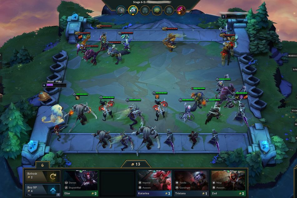 Picture of a match in Teamfight Tactics