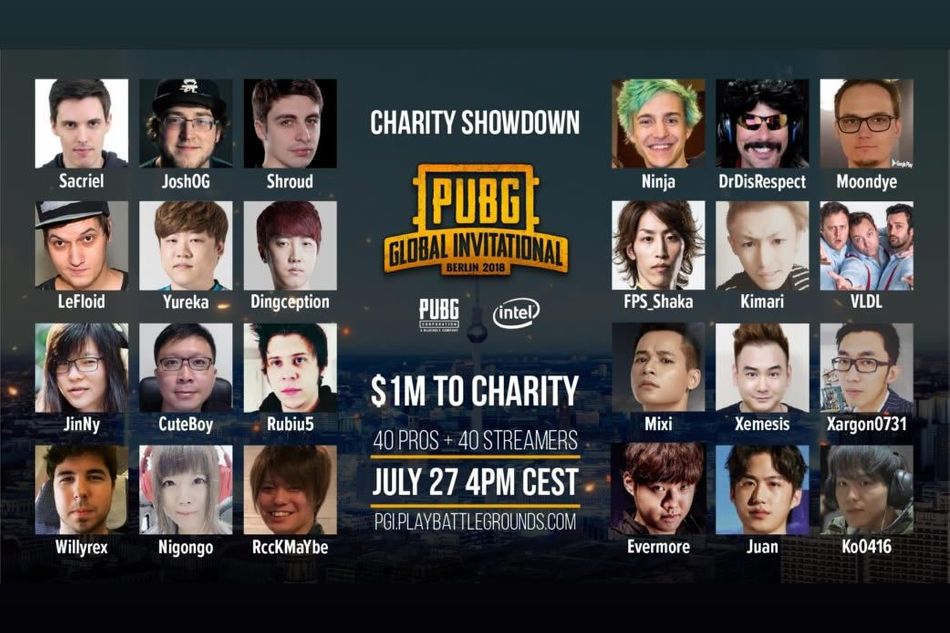 Roster for PUBG Global Invitational's Charity Showdown event