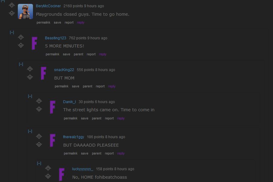 A reddit discussion on Fortnite's Playground LTM mode