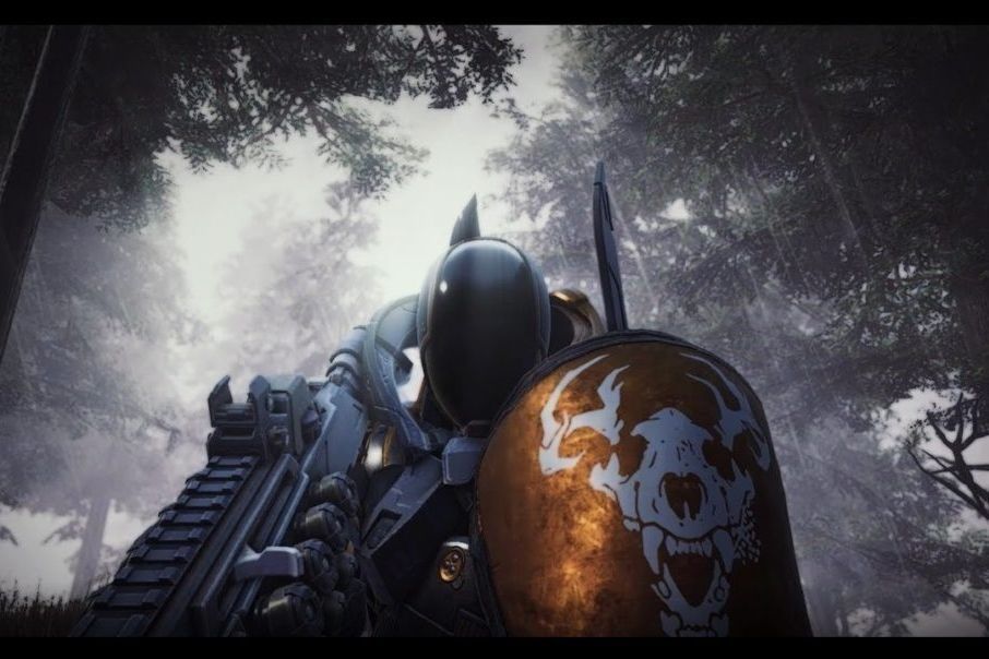 hunter from deathgarden standing in a forest