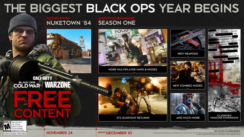 Call of Duty: Black Ops Cold War screenshot showing free content