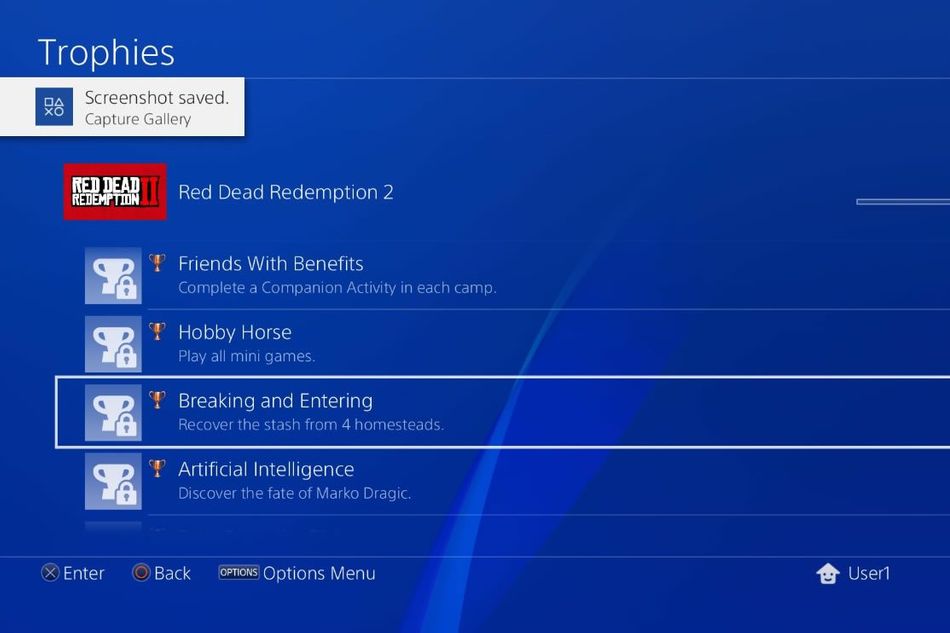 A list of leaked Red Dead Redemption 2 trophies