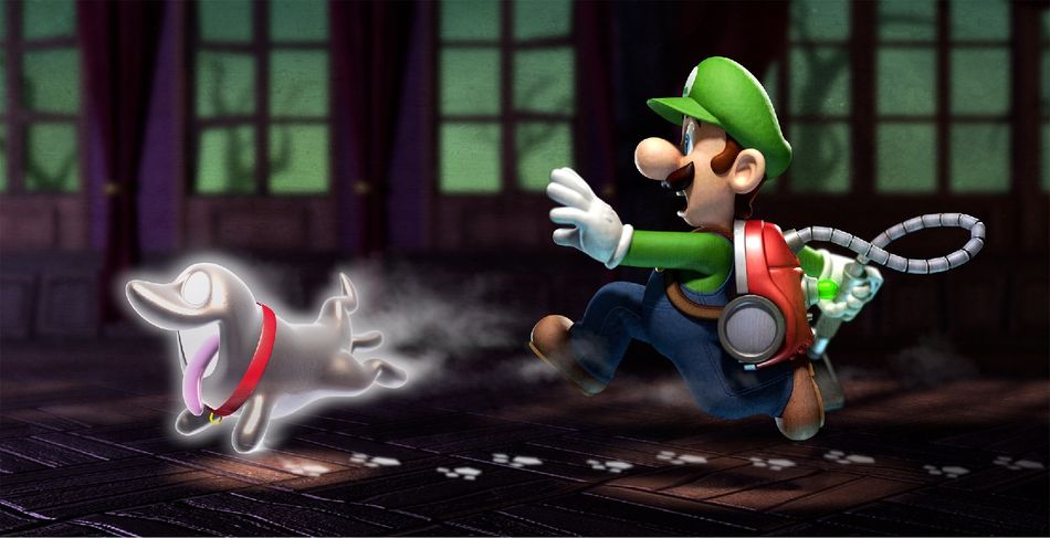 Luigi's Mansion screenshot showing luigi ghostbuster