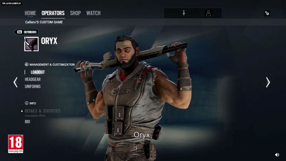 Rainbow Six Siege operator Oryx