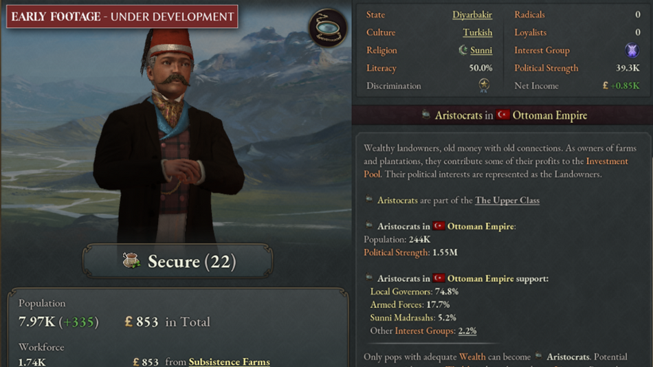 Example of the new population mechanic
