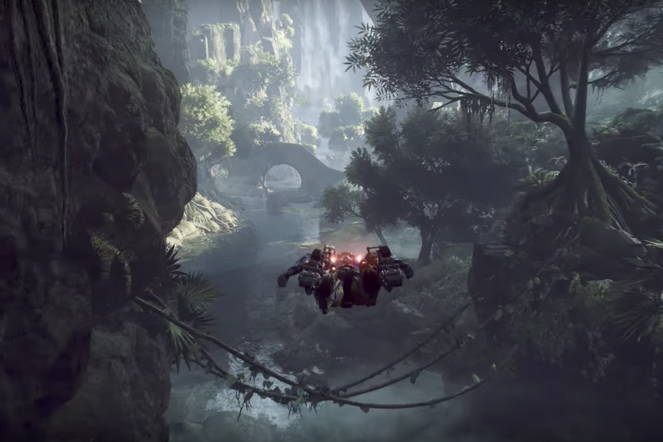 Flying through the forest in Anthem