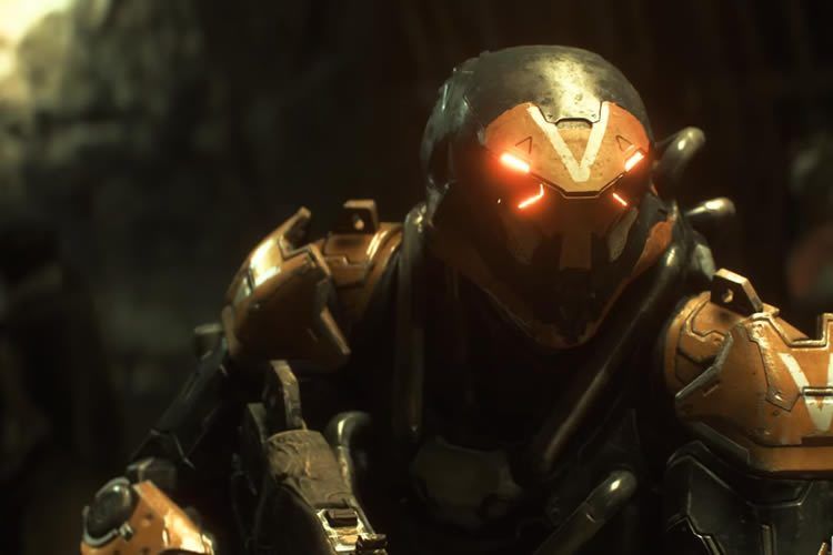 Screenshot of the protagonist from Anthem's teaser trailer
