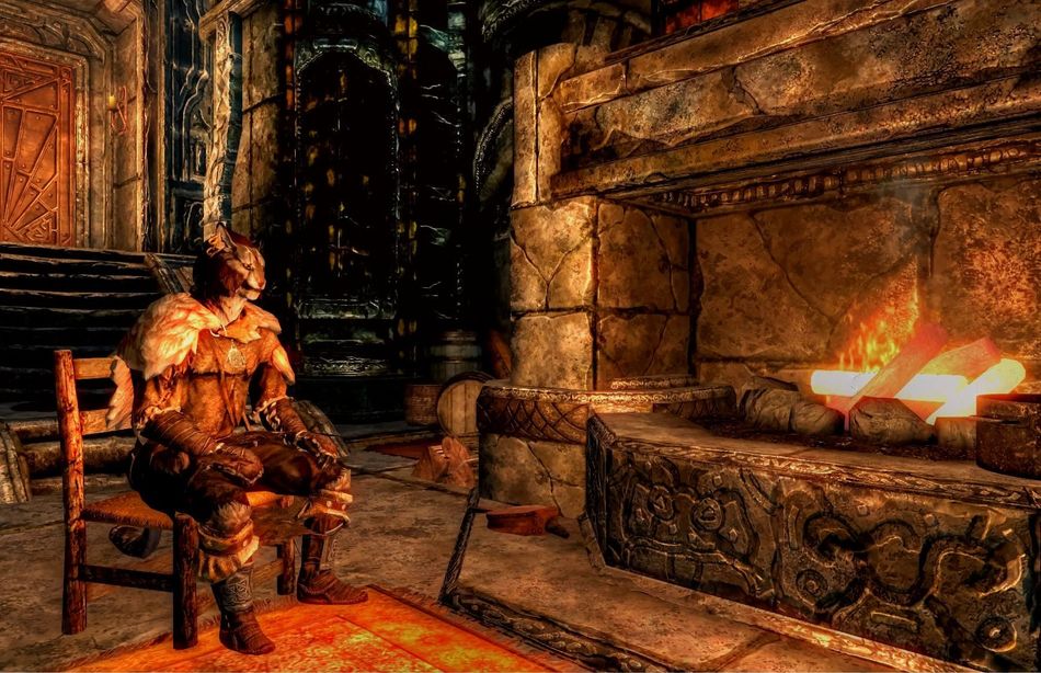 Skyrim - You can cuddle the furry junkie too... If you are into that sort of thing, that is.