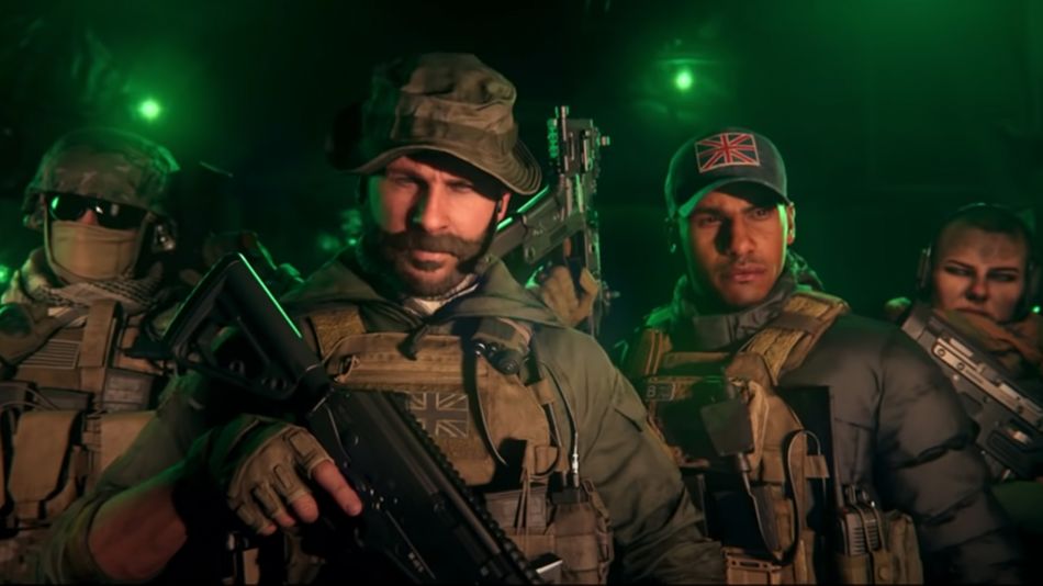 Call of Duty: Modern Warfare screenshot showing four operators