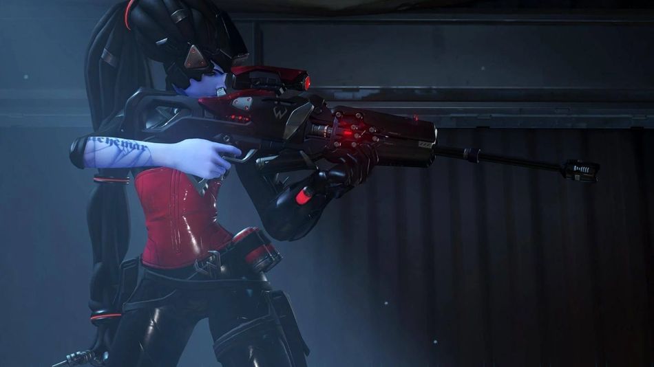 Picture of Widowmaker from Overwatch with her Noire skin