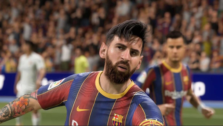 Lionel Messi in FIFA 21 Next-gen; screenshot.