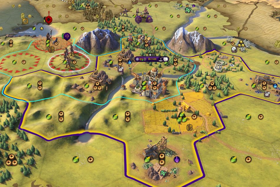 The Roman capital Rome in Civilization VI