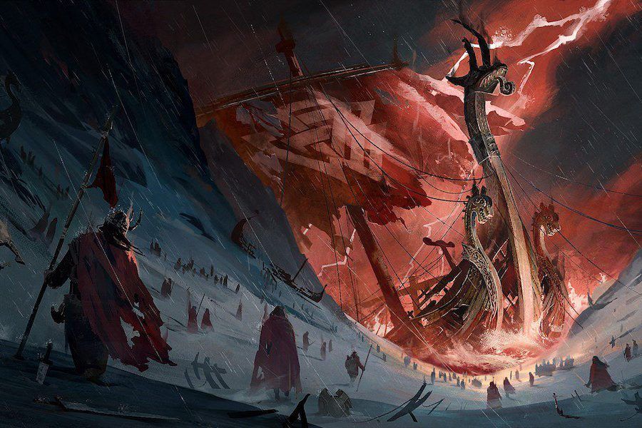 picture showing vikings battle