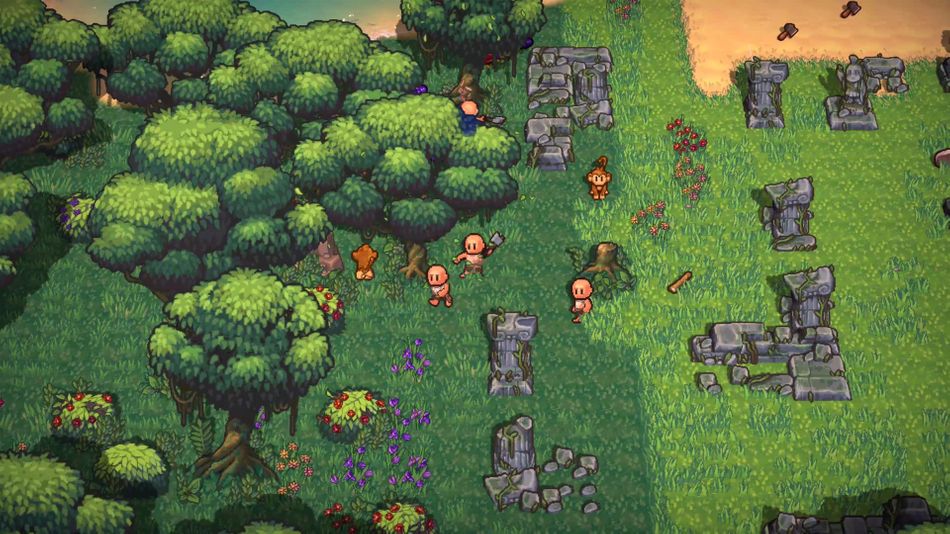 Co-operative harvesting for resources in The Survivalists