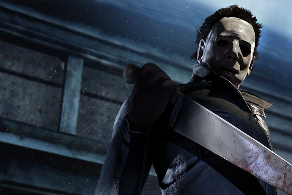 Picture showing man with a mask holding a knife