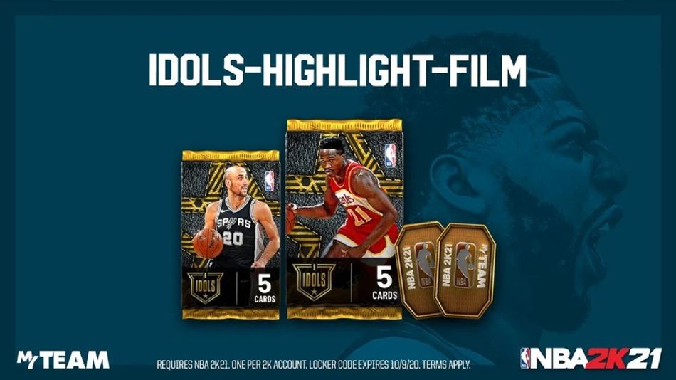 NBA 2K MyTEAM locker code rewards, Manu Ginobili pack or Dominique Wilkins pack