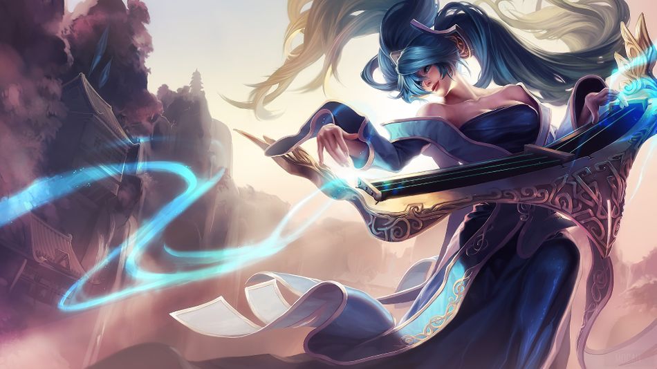 League of Legends champion Sona - splash art