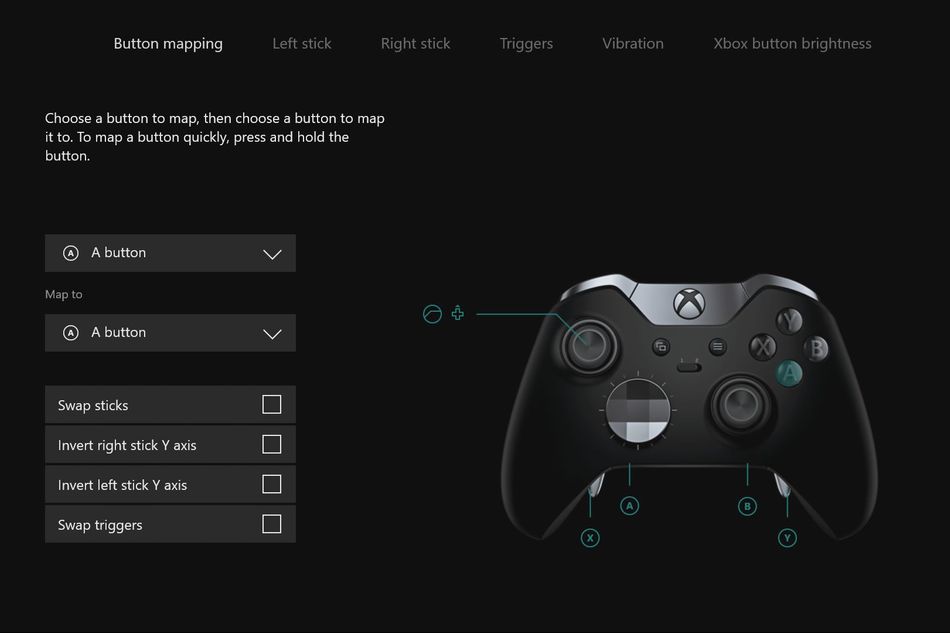 Screenshot of upcoming changes in controls for Xbox One consoles