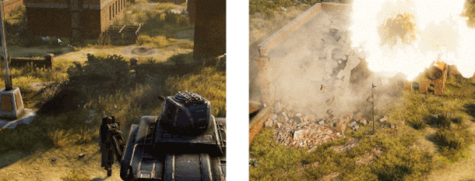 Gif showing Iron Harvest's Destruction and Cover system