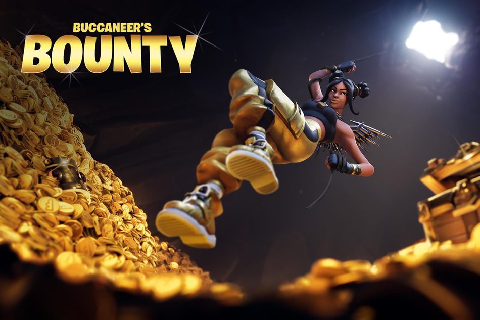 Fortnite character finds treasure in Buccaneer's Bounty event