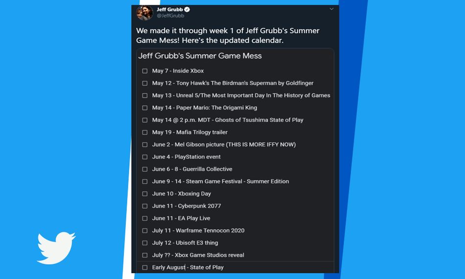 Twitter artwork where Jeff Grubb teases State of Play in August