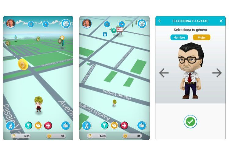 Screenshots from JC Follow Go!, religious Pokemon GO clone