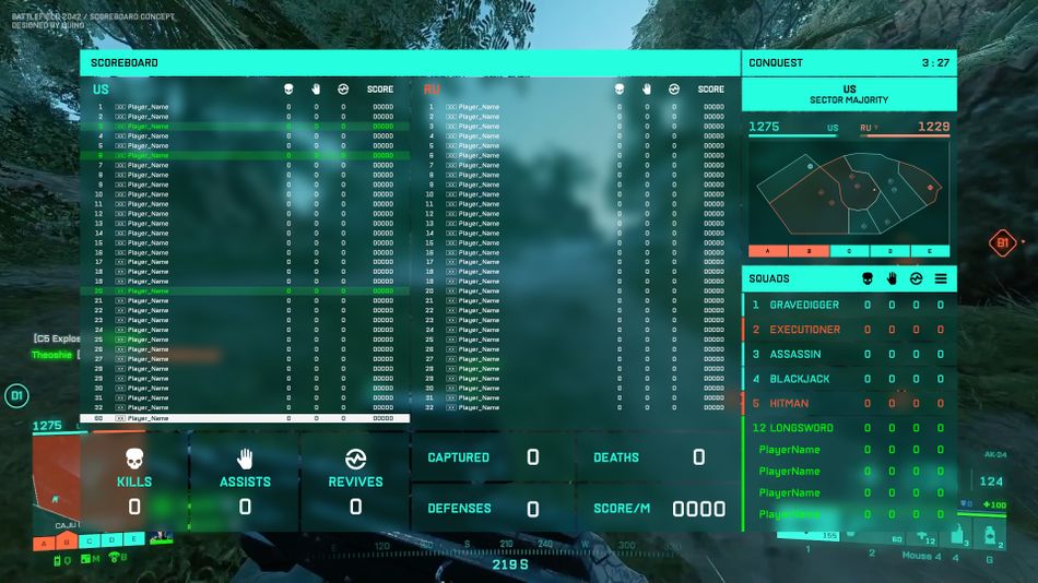 Battlefield 2042 scoreboard concept art
