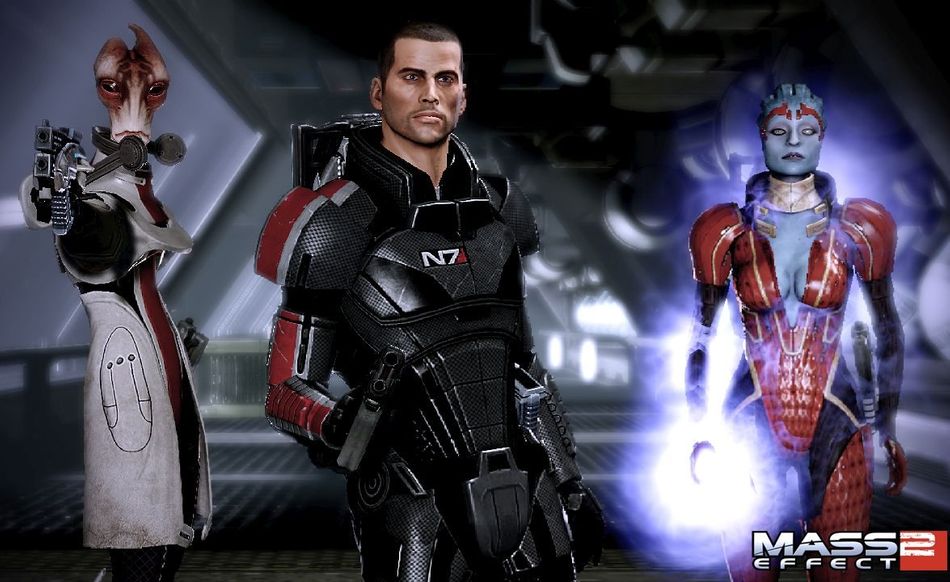 Picture of Shepard in the N7 armour in Mass Effect 2