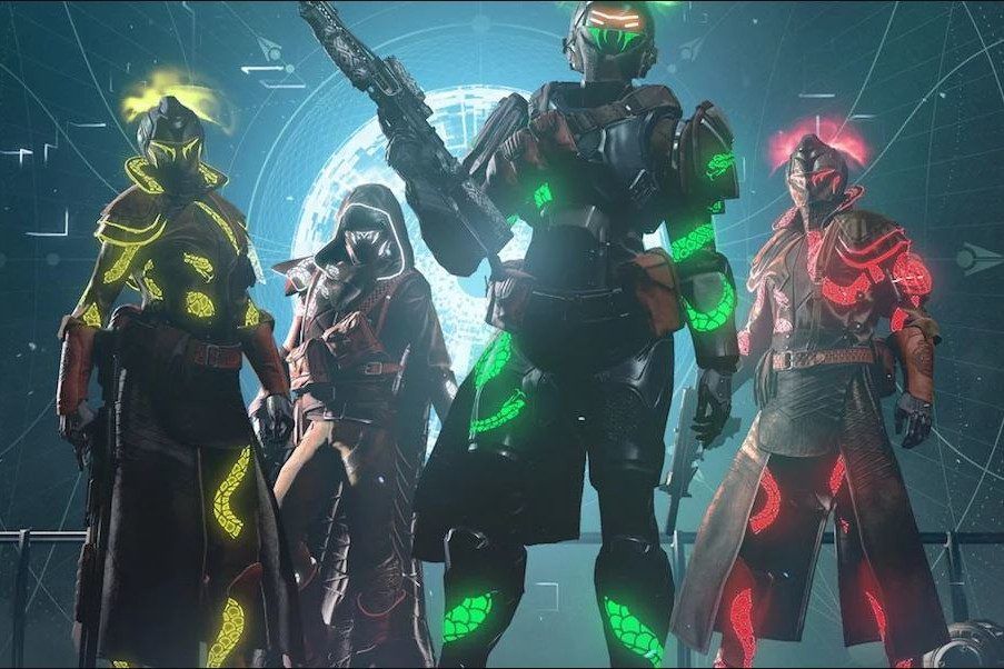 Picture of some colourful idiots in Destiny 2