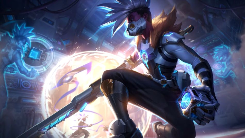 League of Legends champion Ekko - Pulsefire skin splash art