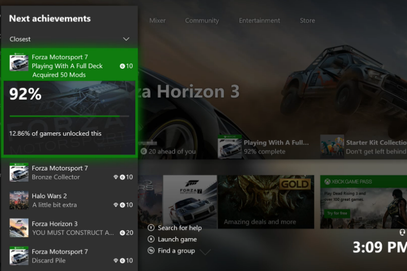 Xbox One - Next Achievements feature