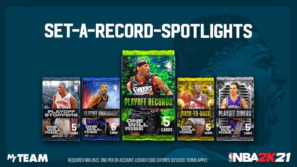 NBA 2K21 MyTEAM Free Locker code Playoff records pack