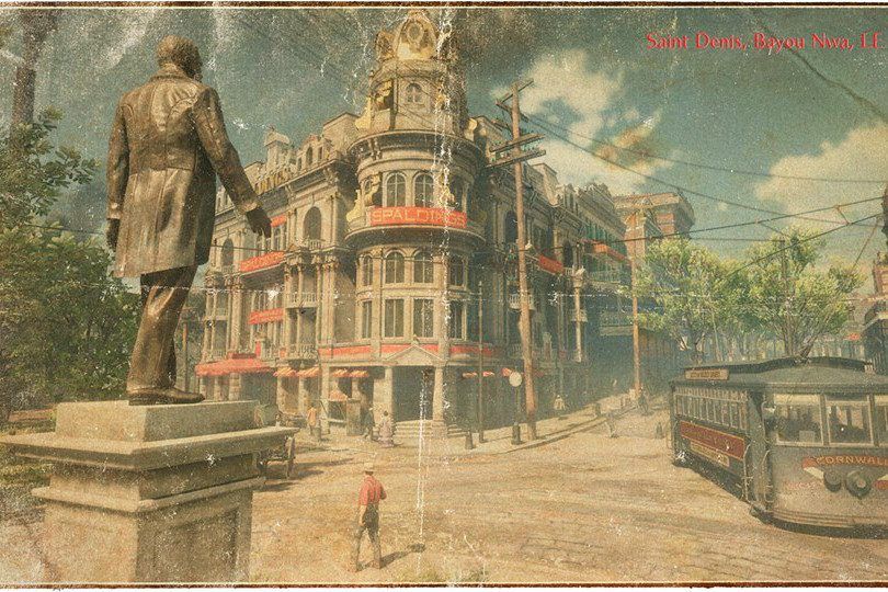 Picture of Saint Denis town from Red Dead Redemption 2