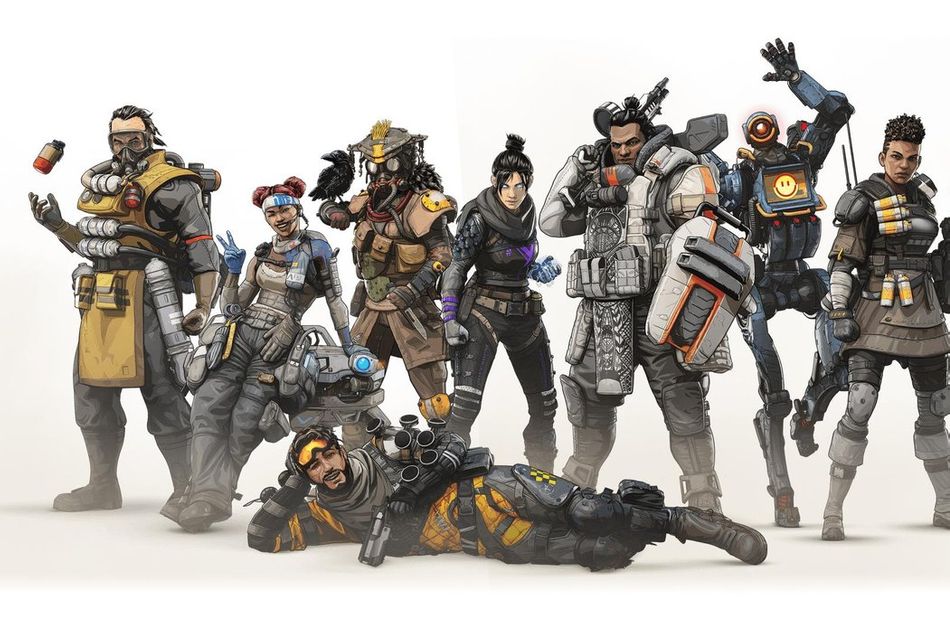artwork showing the original Apex Legends characters