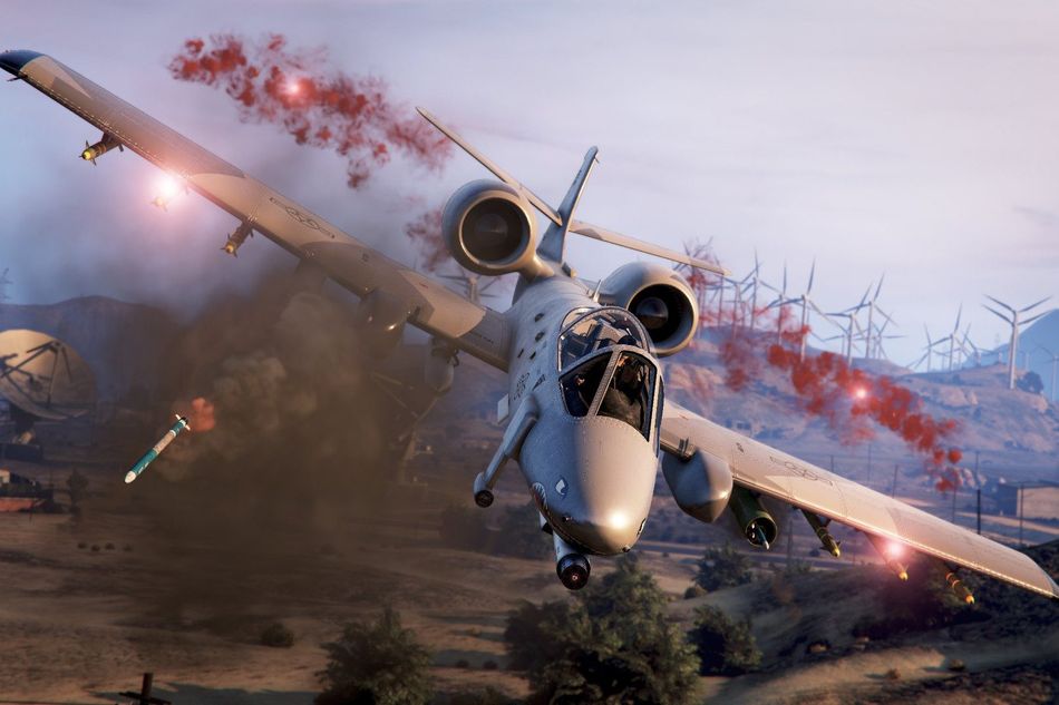Picture of a B-11 Strikeforce plane in GTA Online