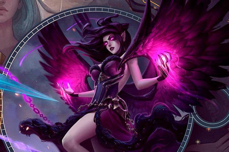 Picture of the new splash art for Morgana in League of Legends