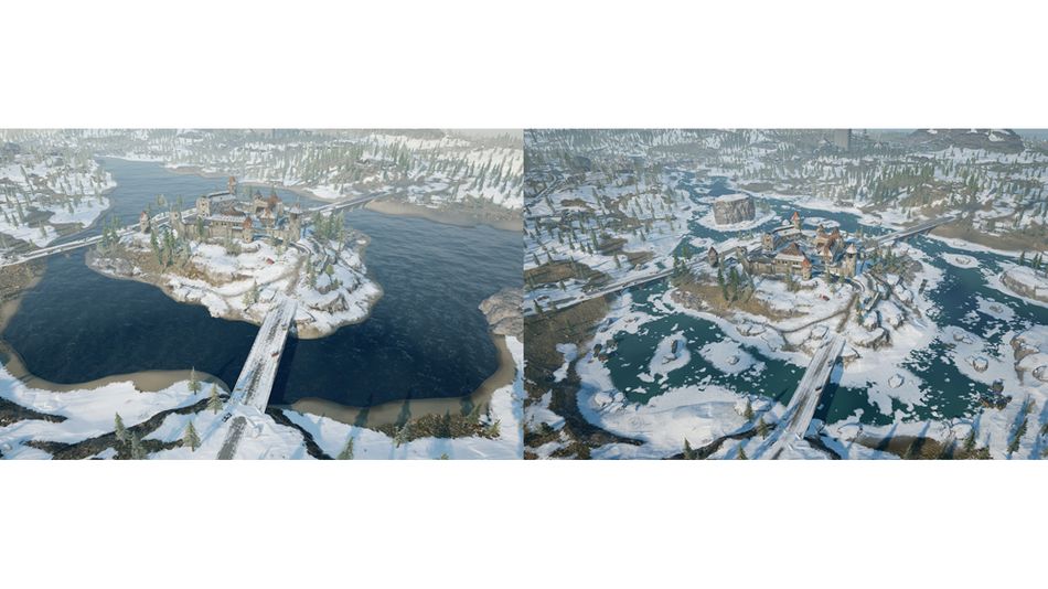 screenshots showing Old vs new Vikendi